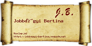 Jobbágyi Bertina névjegykártya